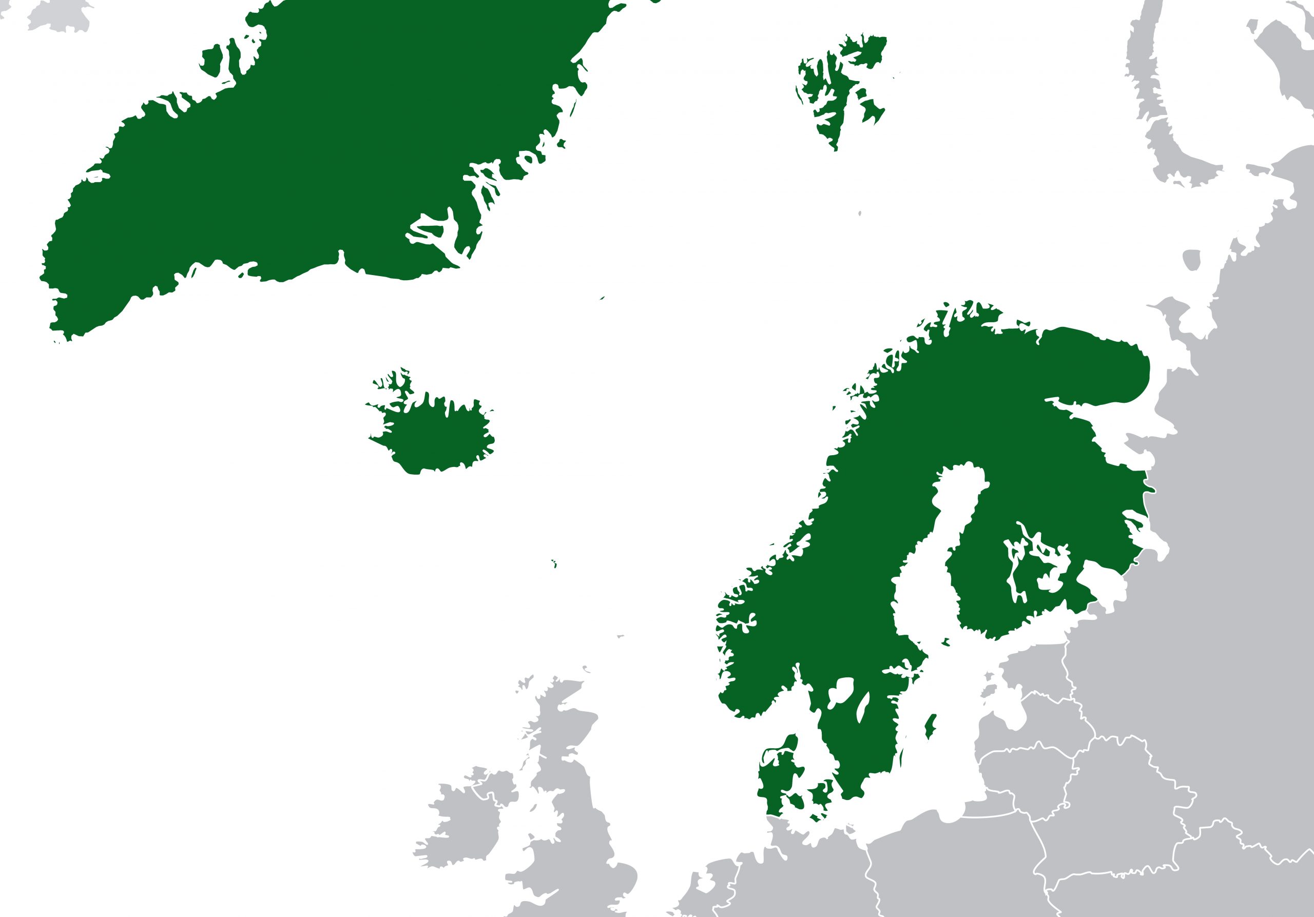 Karta över Norden