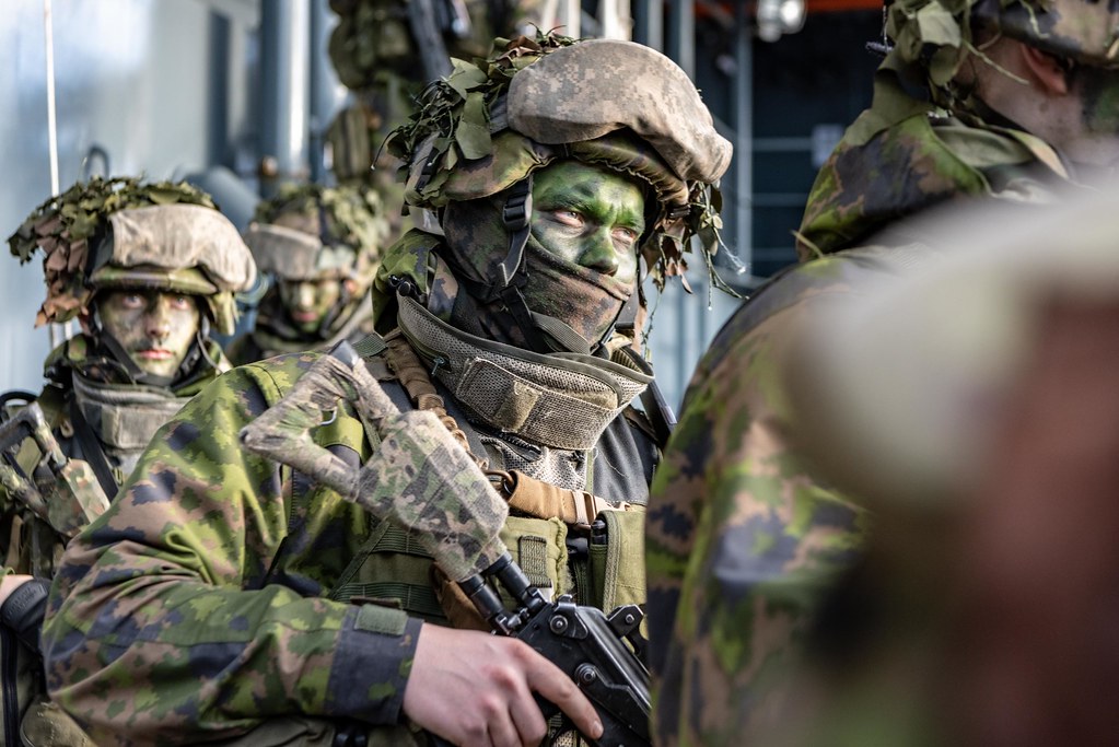 Finska soldater under övning